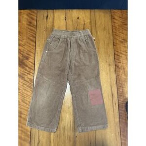 Jeanbourget Boys‎ Brown Corduroy Pants Size 4A Cotton Elastic Waist